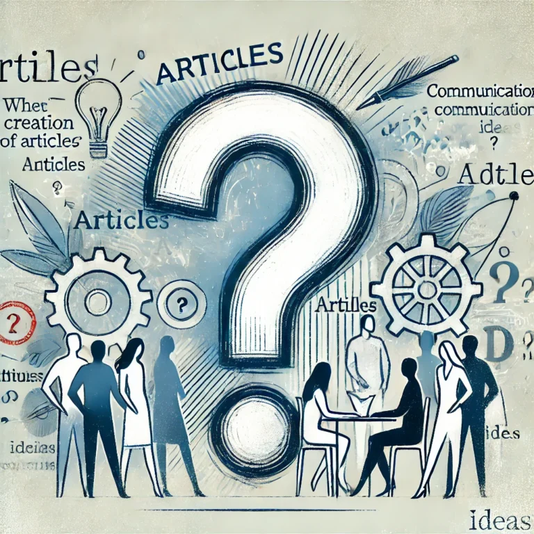 Pourquoi faire des articles ?